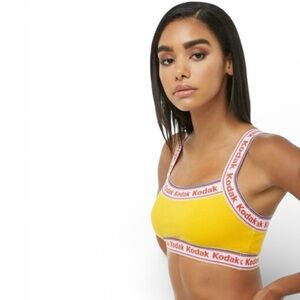KODAK Yellow Branded Crop Top